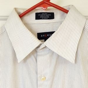 Axcess No Iron White Button Down Shirt